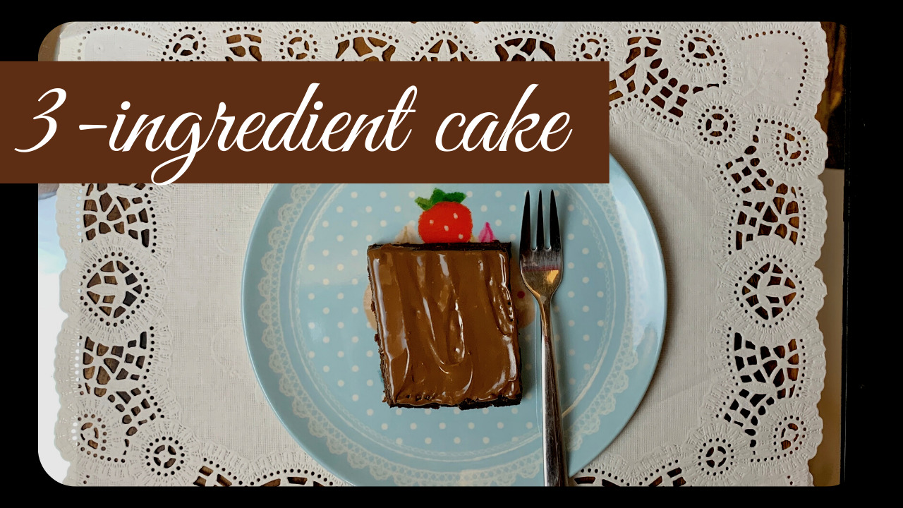 3-Ingredient Chocolate Cake Recipe